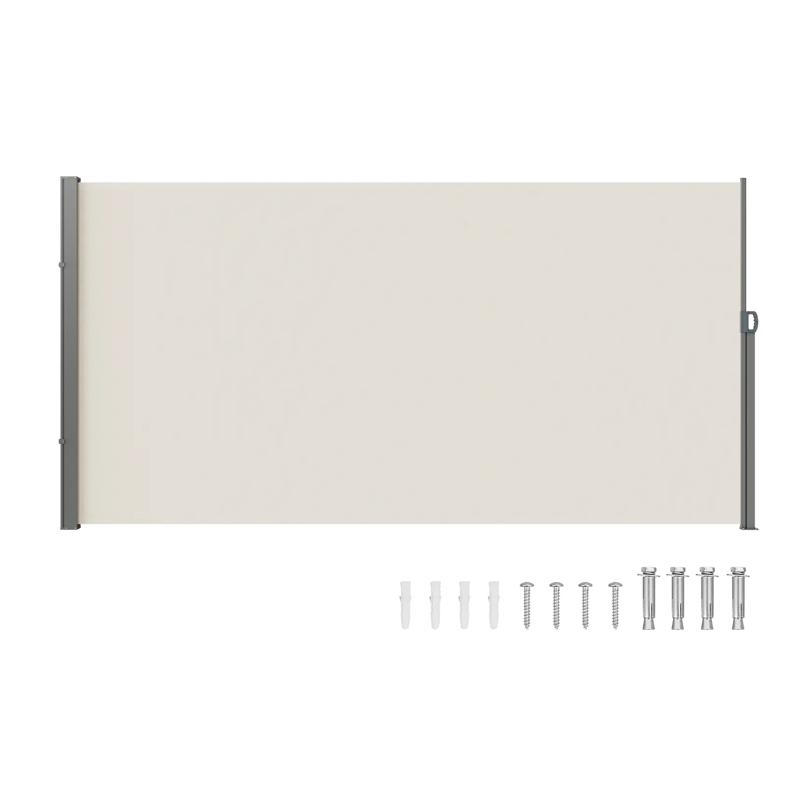 【Summerfinds】VEVOR Retractable Side Awning 71''x 138'' Outdoor Privacy Screen180g Polyester Water-proof Retractable Patio ScreenUV 30+ Room Divider Wind Screen for PatioBackyardBalconyBeige, Outdoor Canopy, Adjustable Canopy, Retractable Panels