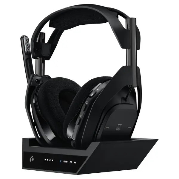 Logitech G Astro A50 X Omni-Platform Wireless Gaming Headset + Base Station for PS5, Xbox, PC - PLAYSYNC Video & Audio Switcher, HDMI 2.1 4K 120Hz VRR, <24 bit/48 kHz, 24hr Battery, 2.4GHz & BT, Black, Gaming Headsets