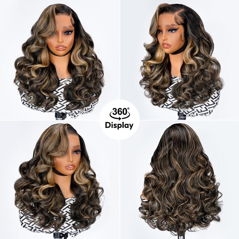 [NEW IN] West Kiss Glueless Wig Side Part Highlight Blonde Body Wave 13x4 Lace Front Wig Human Hair Pre Cut Pre Plucked Hairline Wigs TikTokShopSpringGlowUp