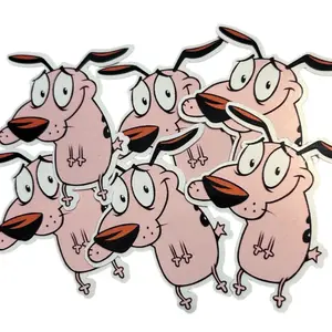 Courage the cowardly dog vinyl stickers 6pc