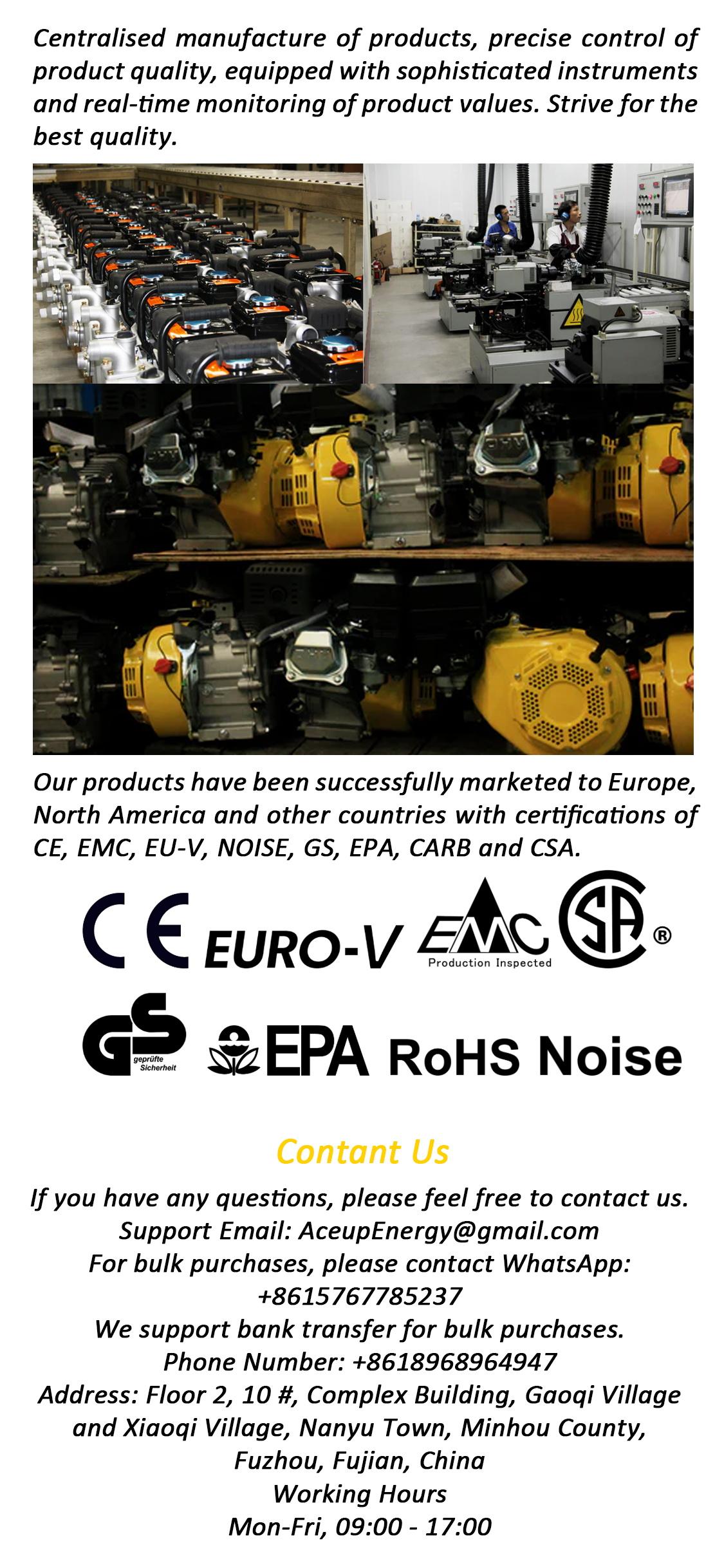 Aceup Energy AI4500 4500 Watt Open Frame Inverter Generator Gas Powered 223CC RV Ready EPA Compliant Clean Power Parallel Link