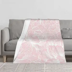 Pinky Poodle Party Blanket Soft Fleece Throw Flannel Blankets for Couch Bedroom Living Room Picnic Camping Novelty Gift