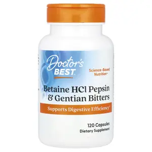 Doctor's Best Betaine HCl Pepsin & Gentian Bitters, 120 Capsules Doctor's Best Betaine HCl Pepsin & Gentian Bitters, 120 Capsules
