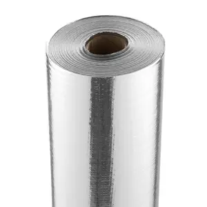 【Summervibes】VEVOR Double Reflective Insulation Roll,  Woven Fabric Radiant Barrier, 6.5 Mil 48 in x 250 ft, Aluminum Foil PE Woven Cloth Heat Reflective Shield, Thermal Insulation Roll for Window RV Roof