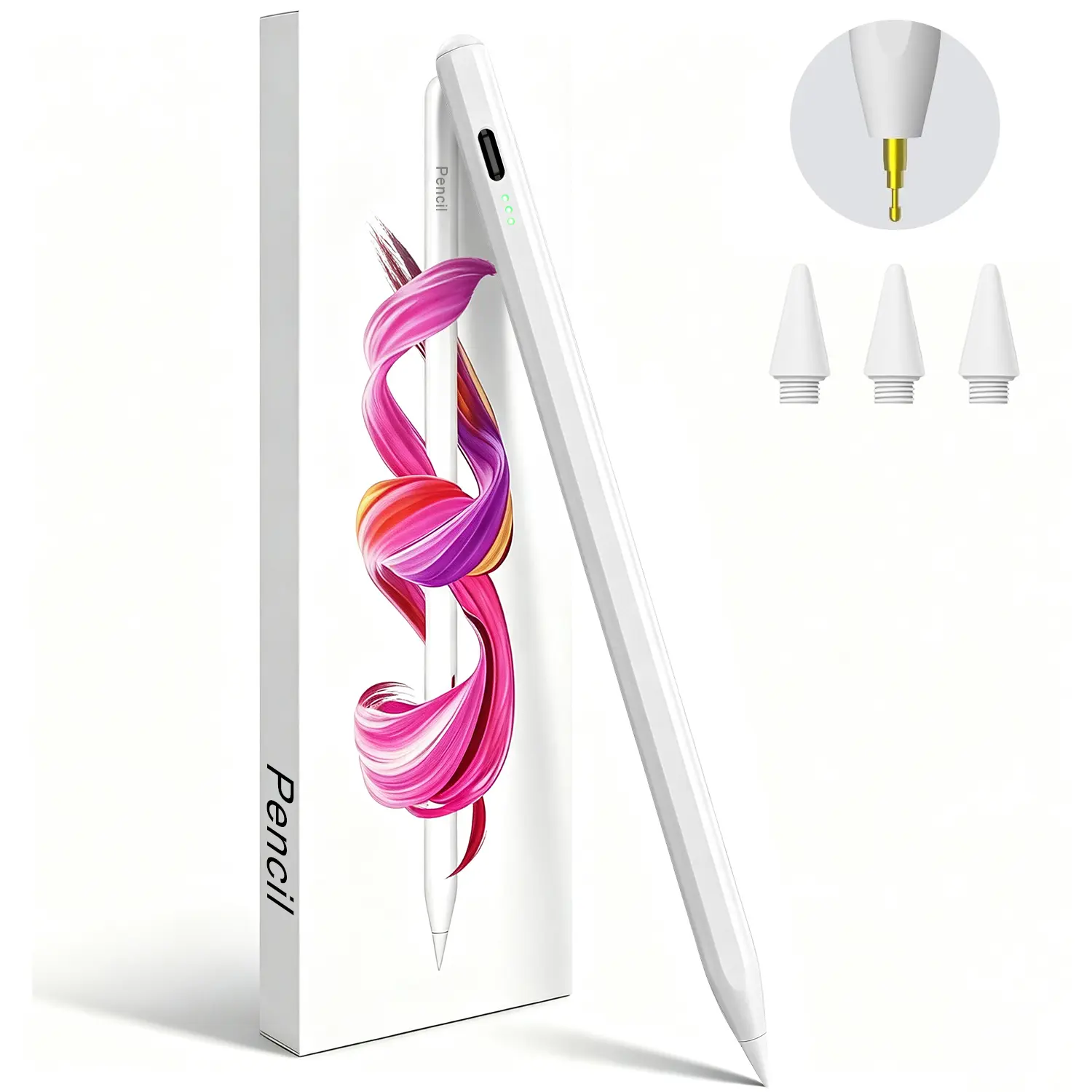 Stylus Pen for iPad(2018-2026)-2X Fast Charge with Tilt Sensitivity & Palm Rejection for iPad 11/10/9/8/7/6th Gen, Air 5/4/3/M4/M3/M2, Pro 13"/12.9"/11"/M4, Mini 7/6/5th BackToSchool