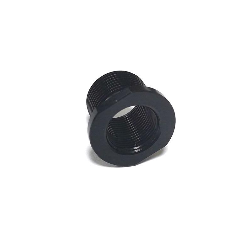 2 Pack 1/2x28 to 5/8x24 Thread Protector Adapter with Crush Washer, CNC Machined , Black Oxide Finish