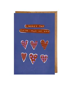 “ Heart the F*ck Out of You” Flat Greeting Card