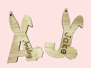 Easter basket tag, Easter bunny, Personalized tag