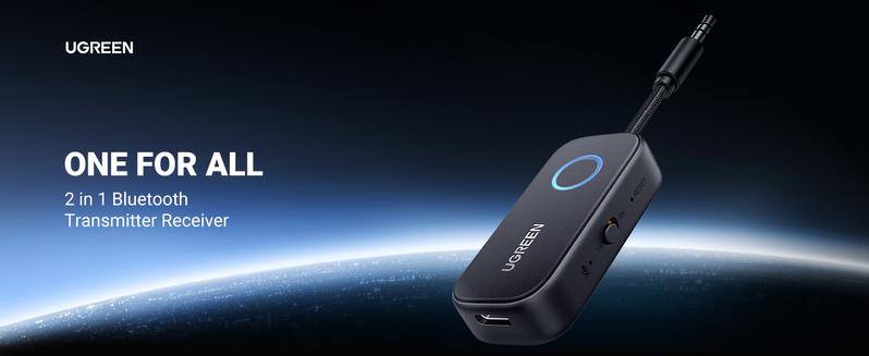 UGREEN Bluetooth 5.2 3.5mm Audio Transmitter/Receiver Adapter for Airpods or Headphones,  for Flight, TV, Car Stereo, MP3 Headset Microphone-TikTokShopBlackFriday ,TikTokShopHolidayHaul