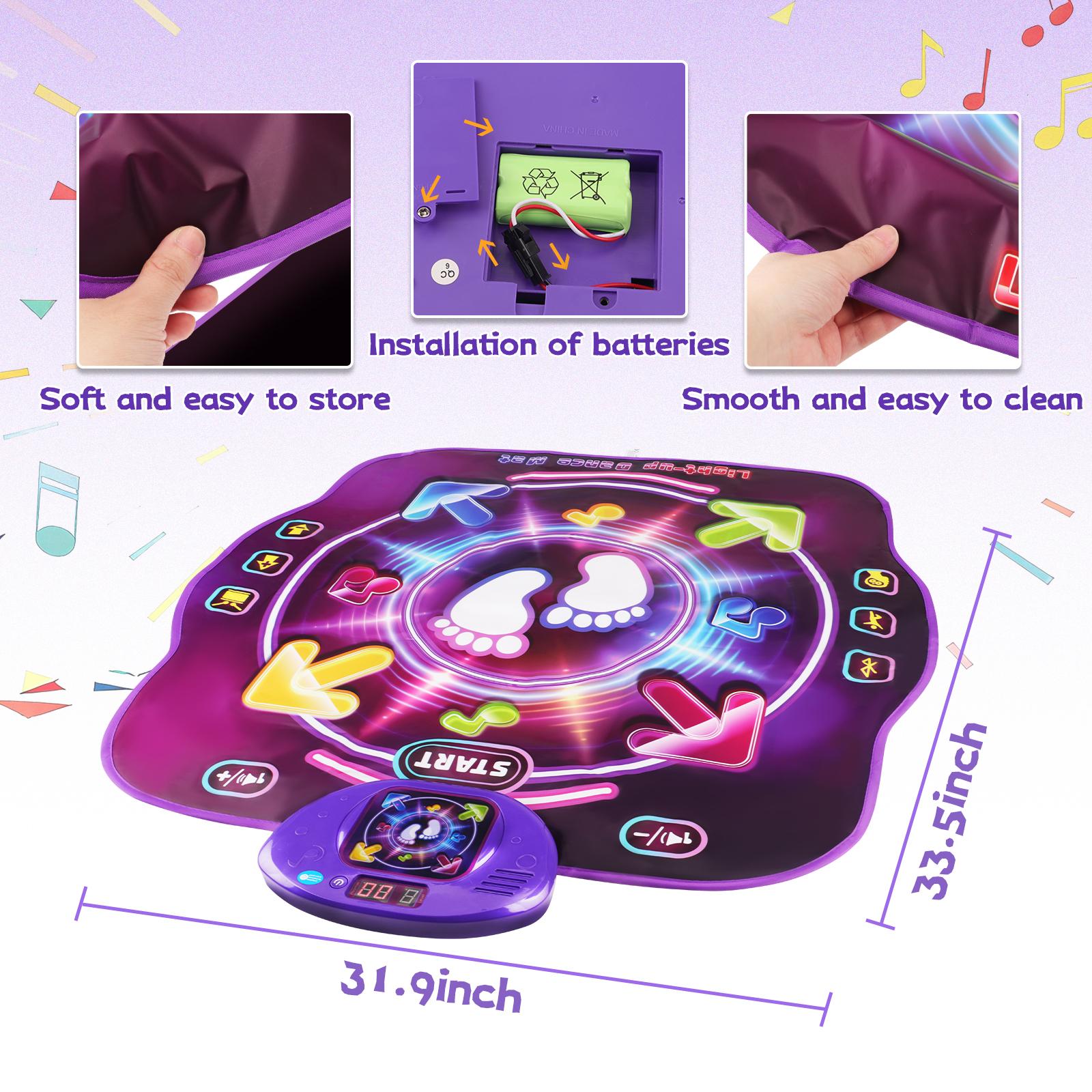 Dance Mat Toys for 3-12 Year Old Kids, Electronic Dance Pad with