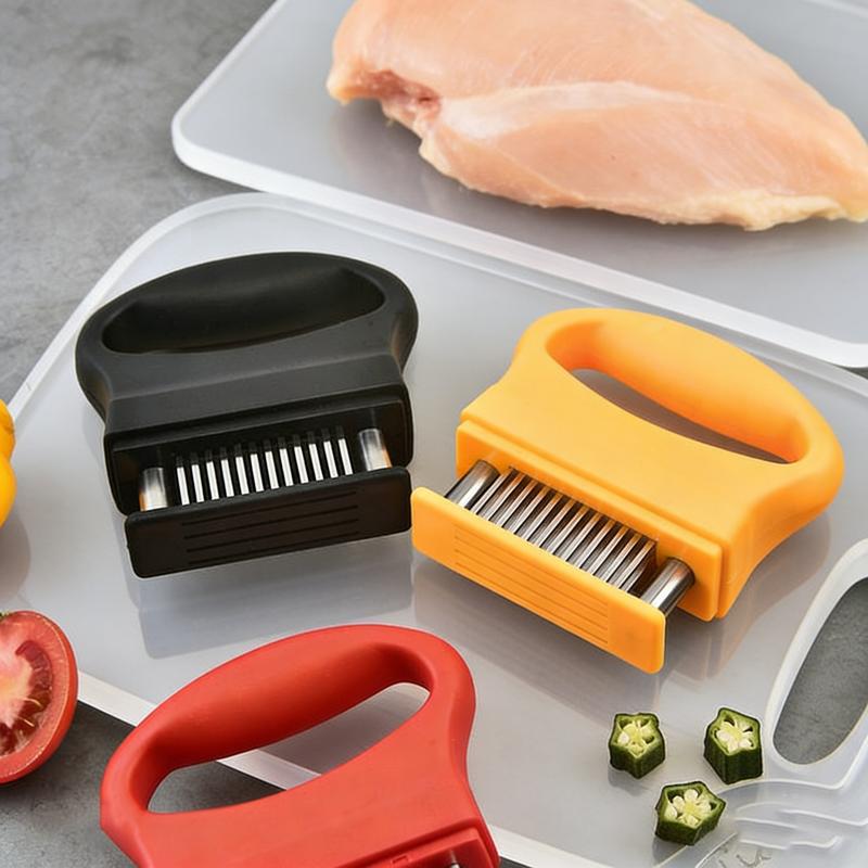 Meat Tenderizer Tool Heavy Duty 48 Stainless Steel Ultra Sharp Needle Blades for Chicken Steak Veal BBQ Kitchen Gadget Kitchenware Cutting Cooking