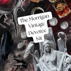 The Morrigan Worship Vintage Bundle, Vintage Witchcraft Tools, Pagan Witch Bundle, The Morrigan Devotee Worship Kit, Celtic Witch
