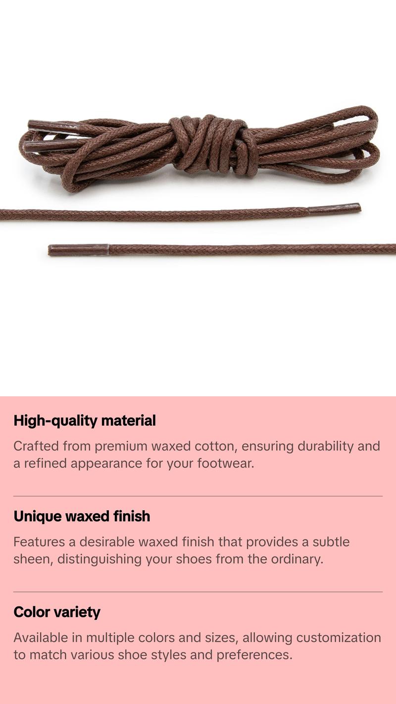 Dark Brown Waxed Dress Shoelaces