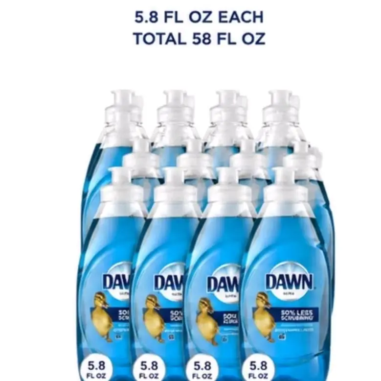 6 Dawn Ultra Scented Household Kitchen Cleaning Liquid Dish Soap, Original 6 pack Grease-Removing Formula for Spring Cleaning, 5.8oz