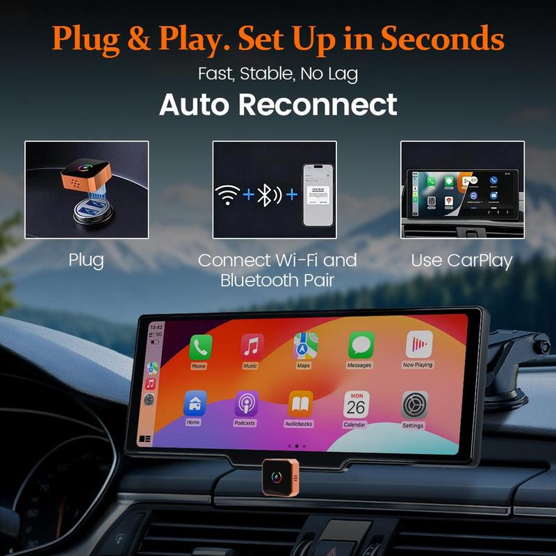 2026 Wireless CarPlay & Android Auto Adapter – Plug & Play, Fast No-Delay, Hands-Free Calling, iPhone & Android Compatible 2026 Wireless CarPlay & Android Auto Adapter – Plug & Play, Fast No-Delay, Hands-Free Calling, iPhone & Android Compatible
