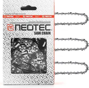 NEOTEC 10 Inch Chainsaw Chain 3/8" LP Pitch 0.050" Gauge 40 Drive Links Fits For Remington RM1035P, Worx WG309, Sun Joe SWJ803E, Craftsman - S40 (3 Chains) - Semi Chisel