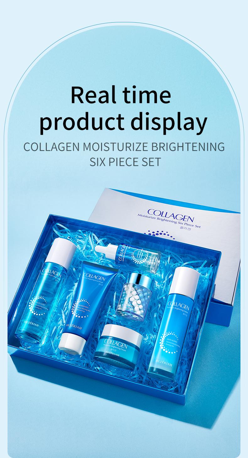 Collagen Moisturize Anti-Aging Six Piece Set,Anti-Aging Moisturizing Hydrating,Skin Care kits,Firming Skin