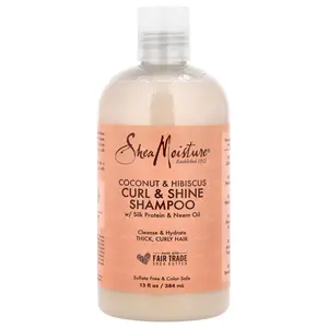 SheaMoisture Curl & Shine Shampoo, Coconut & Hibiscus, Thick, Curly Hair, 13 fl oz (384 ml)