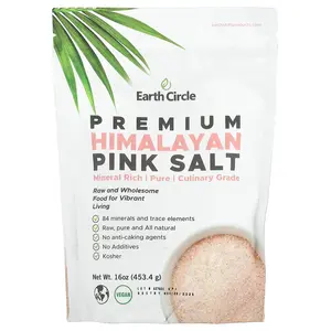 Earth Circle Organics Premium Himalayan Pink Salt, 16 oz (453.4 g) Earth Circle Organics Premium Himalayan Pink Salt, 16 oz (453.4 g)