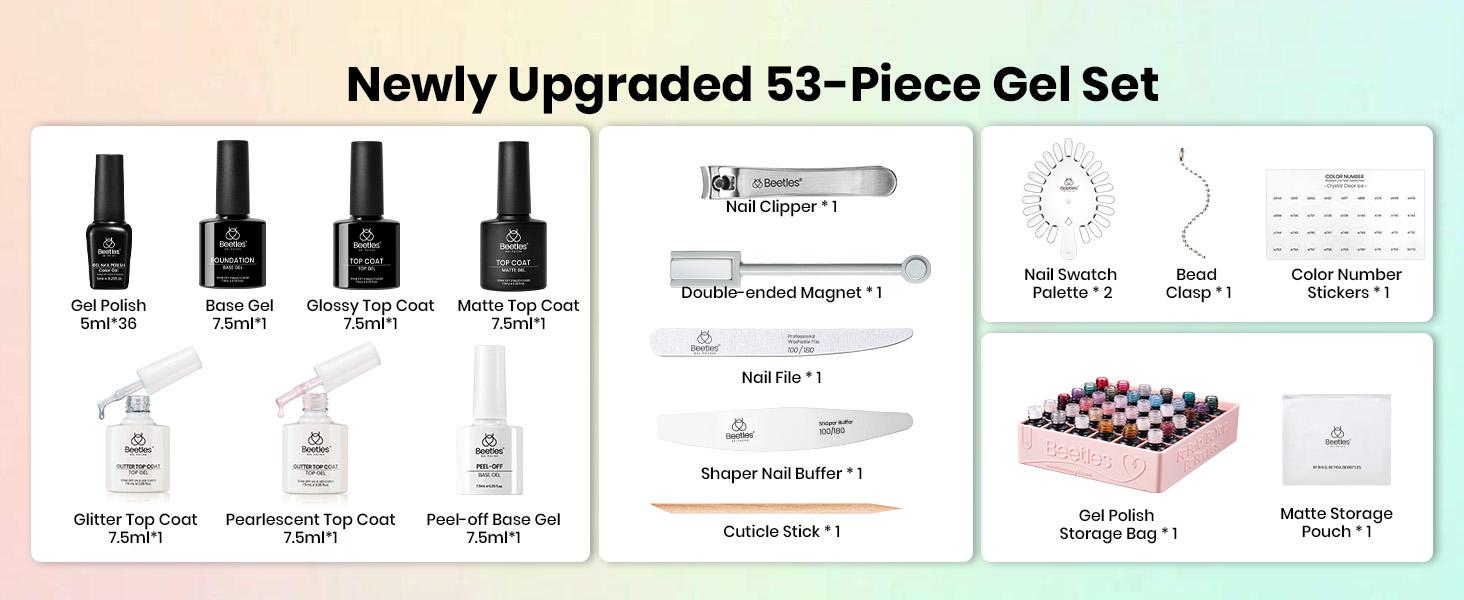Beetles Jelly Gel Nail Polish Set, Jelly Pink Milky White Red Black Blue Green Silver Cat Eye Base Glitter Glossy Matte Top Coat Crystal Ice Collection French Nails Gift for Women Beetles Jelly Gel Nail Polish Set, Jelly Pink Milky White Red Black Blue Green Silver Cat Eye Base Glitter Glossy Matte Top Coat Crystal Ice Collection French Nails Gift for Women