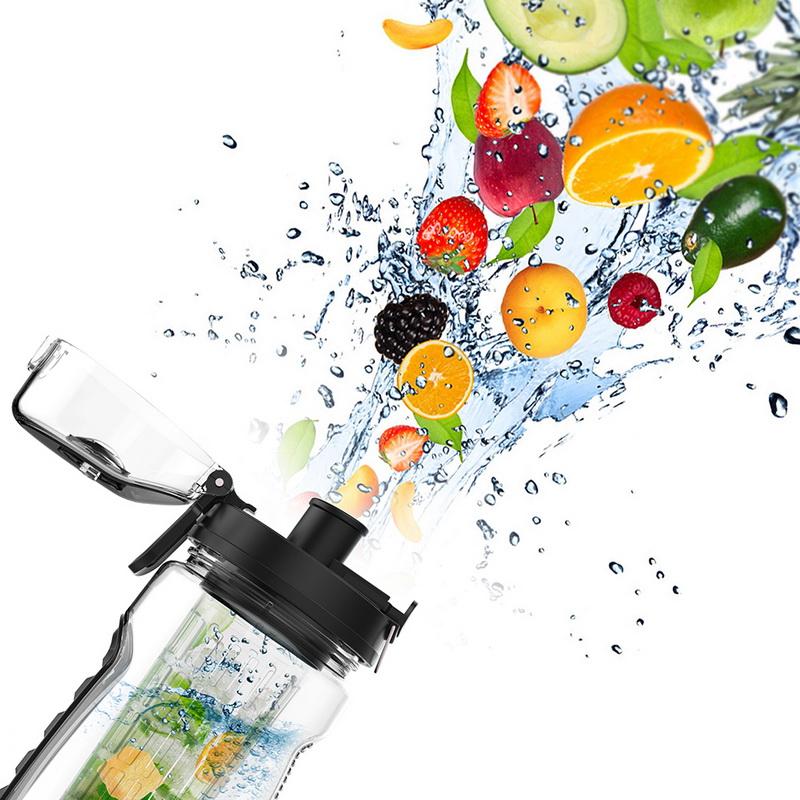 32Oz Fruit Infusing Infuser Water Bottle Water Fruit Bottle BPA Free Plastic Sport Fruit Infuser Water Bottles With Infuser Juice Shaker Drink Bottle Of Water