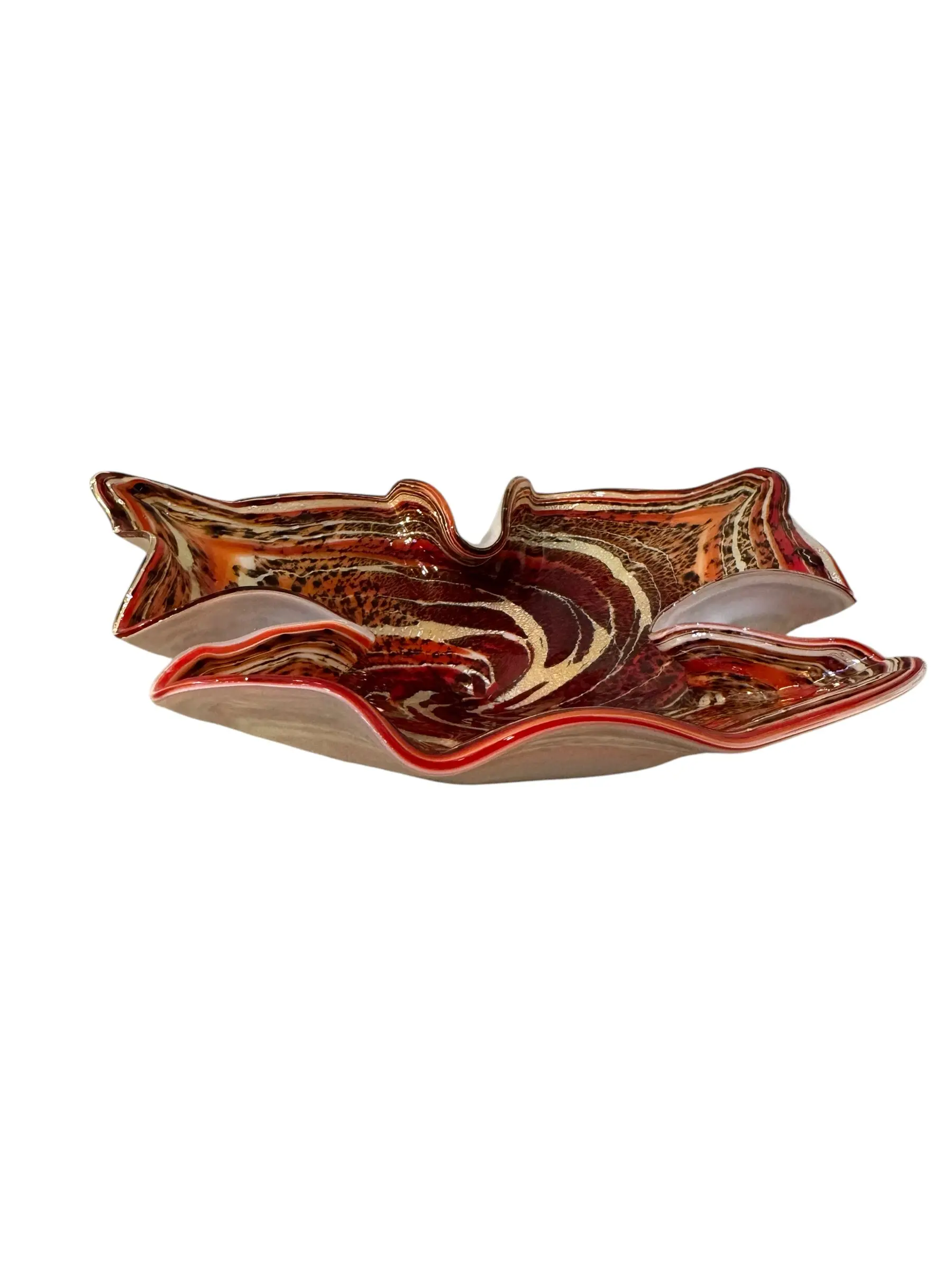 Fluid Symphony in Earth Tones: A Mid-Century Murano Masterpiece