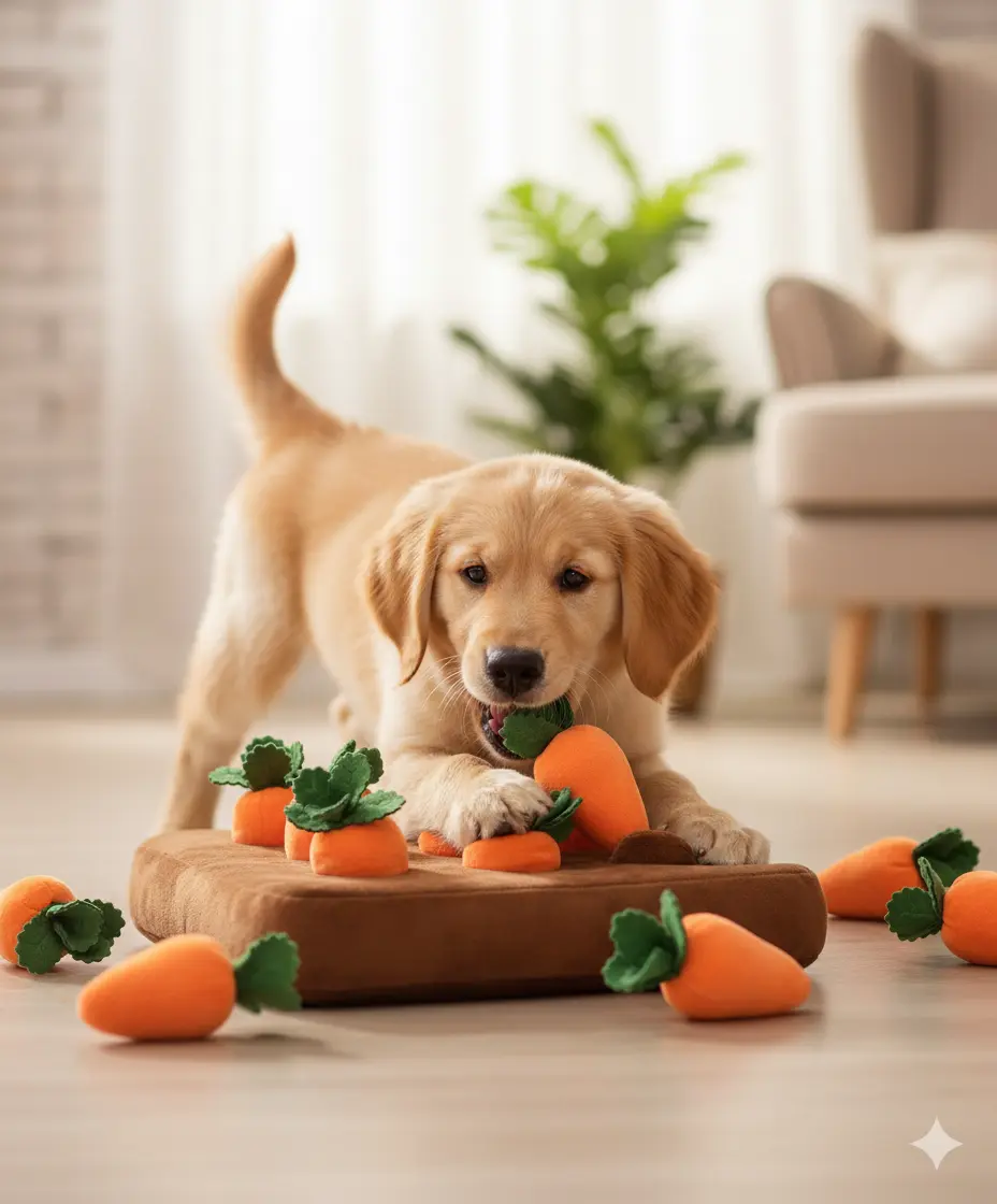 Dog Toys Snuffle Mat for Pet Carrot Plush Toy Mat Innovative Plush Vegetable Field Pull Radish Plush Carrot Dog Interactive Toys