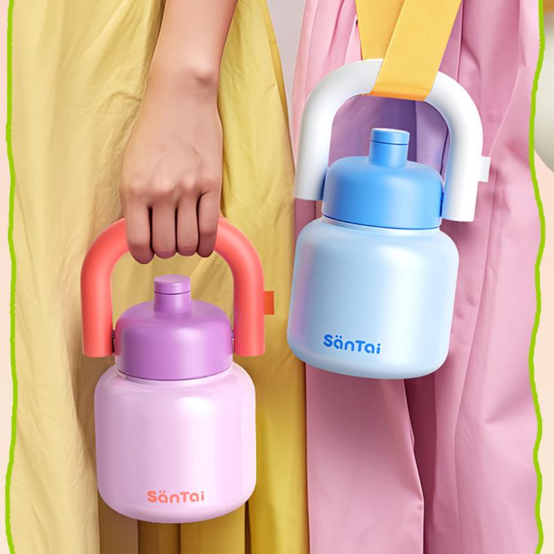 Big Belly Thermos 1000ml/34oz SUS 316 Stainless-Steel 12h Hot 12h Cold With Handle And Straw Baby Safe Material