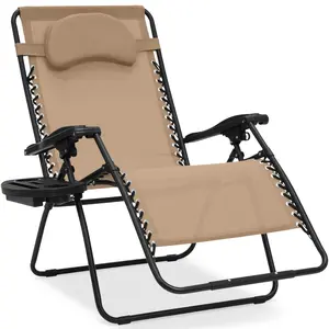 Best Choice Products Oversized Zero Gravity Chair, Folding Outdoor Patio Lounge Recliner w/ Cup Holder