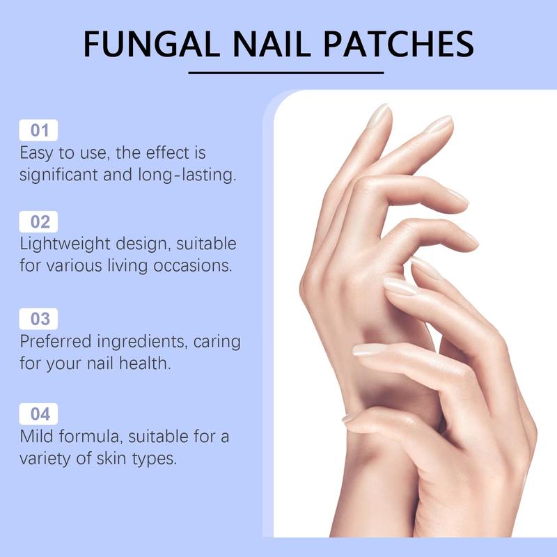 Fungal Nail Patches, Fungal Nail Treatment Patches, 32 Patches Multi-Purpose Toenail Repair Treatment Pads, 8-Hour Nail Treatment Restores Healthy Appearance