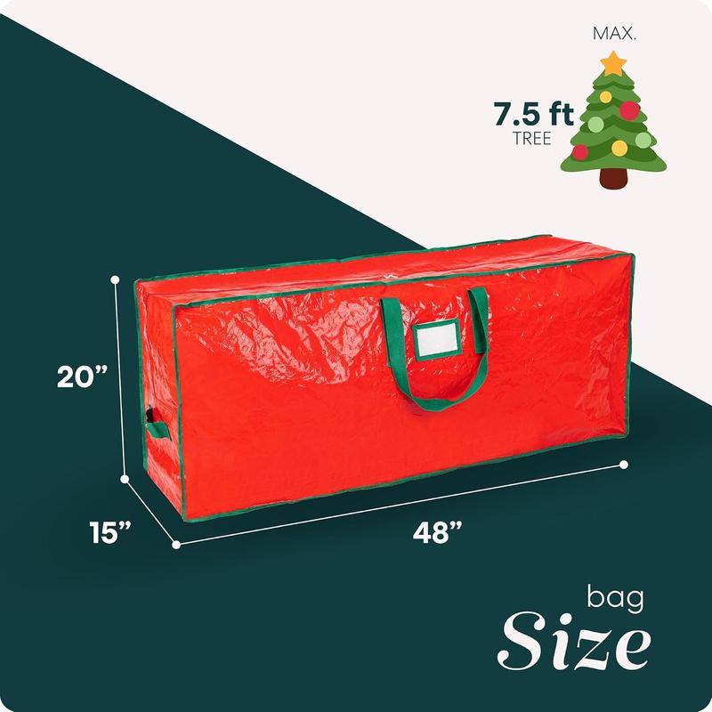 7.5 ft Christmas Tree Storage Bag - Durable Heavy Duty Extra Large Artificial Xmas Holiday Tree Bag with Reinforced Handles and Dual Zippers Wide Opening