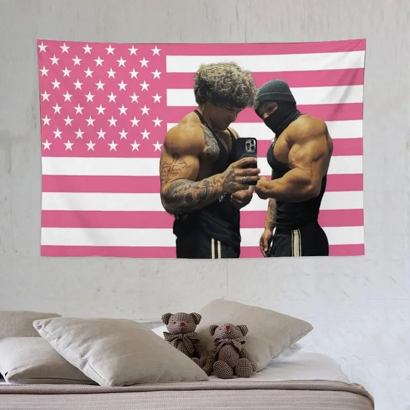 TREN TWINS Flag/Tapestry-Wall decor-Fan small for Room Indoor Decor Ornaments Celebrity USA Flag, Home Decor Banners LightweightTapestry Decor