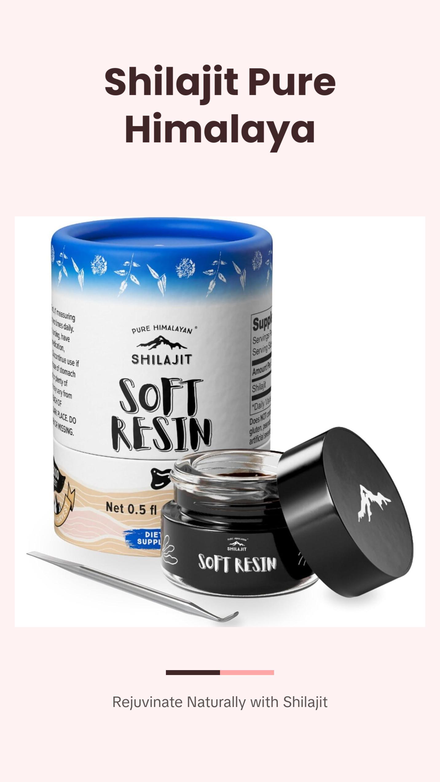 Pure Himalayan Shilajit, Soft Resin, Ayurvedic Rasayana Rejuvenation, Natural Source of Fulvic Acid, Includes Measuring Spoon - 15 ml / 0.5 fl oz