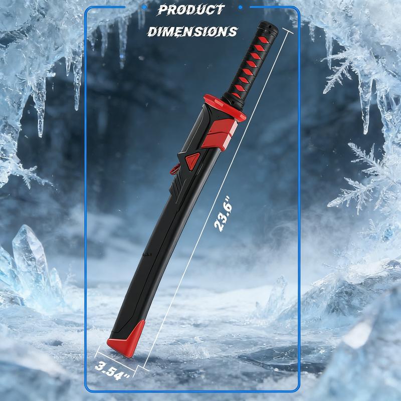 Boy's LED Lightsaber Toy Cyberpunk Katana - 23.6-inch Glowing Prop, Perfect for Roleplay, Carnival Parties & Festivals, RGB Lighting, Durable Collectible, In-Stock in the USA, Recommended Children's Birthday Gift fog eight-color streaming light effect