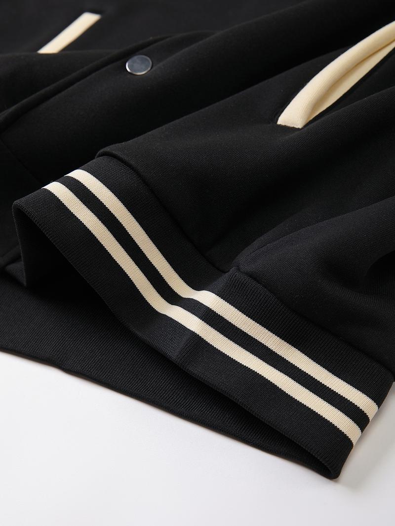 Men's Baseball Jacket Polyester Durable Wind-Resistant Orange & Apricot Colorblock Money, BOY, Rabbit, "$" Graphic Varsity Coat Y2K Vintage Retro Classic Old-School Casual Sports SWAG Streetwear Light Fleece-Lined Winter Jacket Trendy Gift for Boyfriend