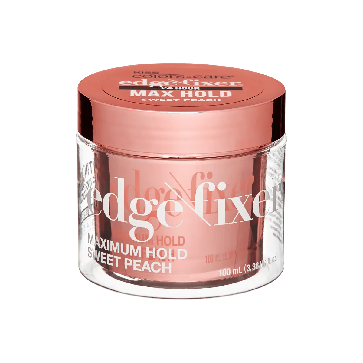 Kiss Colors & Care Edge Fixer Gel - Sweet Peach | Edge Control, Baby Hair Gel, Maximum Hold, 100 ml, Hair Care