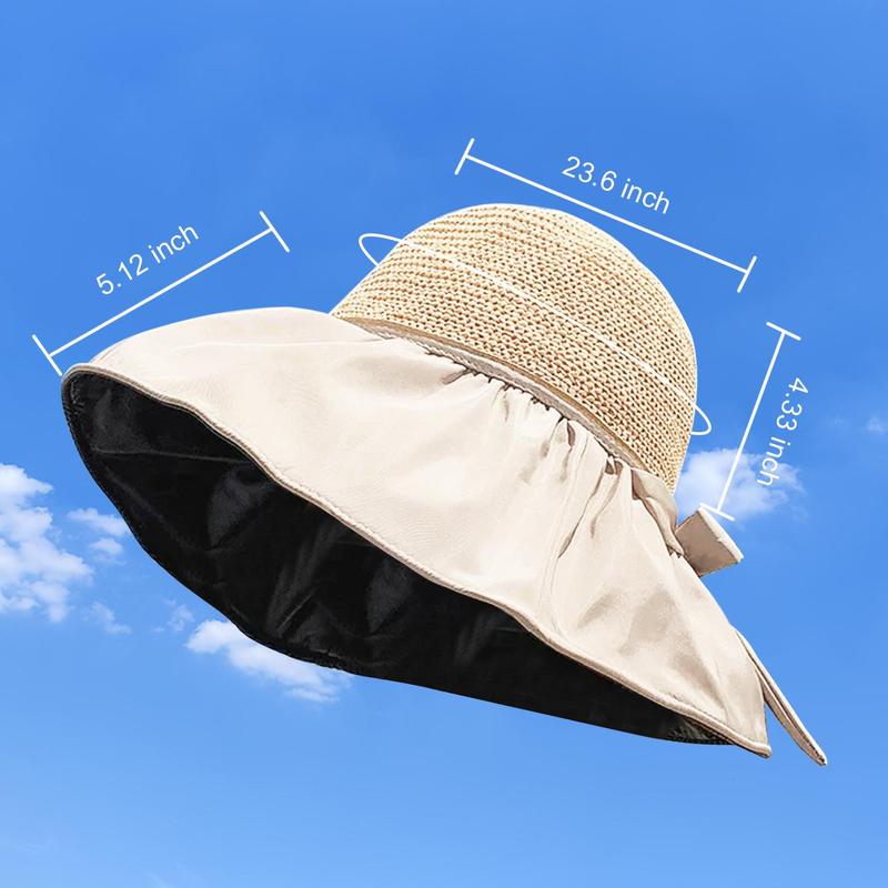 Stylish Women's Foldable Wide Brim Sun Hat  - UV Protection  Beach Hat for Outdoor Hiking, Picnics & Summer Activities, Hiking Accessory | Foldable Hat | Breathable Fabric, Camping Gear