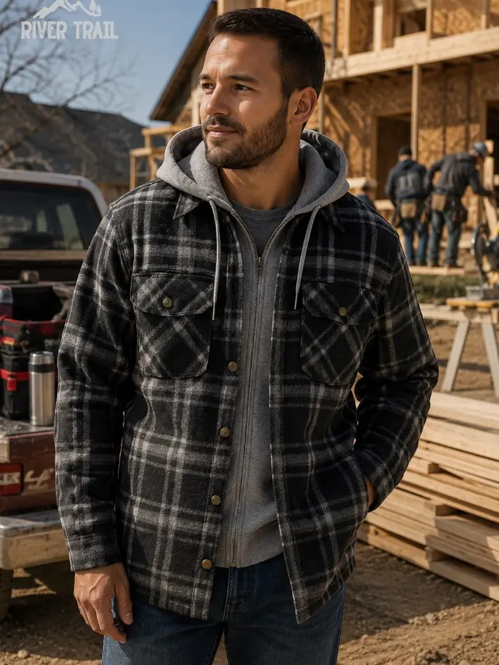Hoodie Flannel Jacket Combo