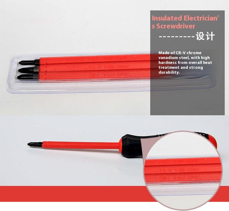 4-in-1 Electrician's Multi-Function Screwdriver Set Dual-Head Insulated Electrician's Screwdriver
