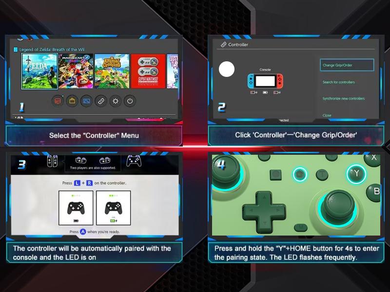 YUYIU Wireless Wind Chaser 1 Multi-Platform Controller for Switch PC Steam with Hall Effect Joystick Dual Vibration Macro Back Buttons 1000Hz Polling 6-Axis Gyro & Turbo