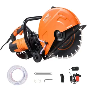 Electric Concrete Saw, Available in Two Sizes: 14-in Circular Saw Cutter with 5-in Cutting Depth & 9-in Circular Saw Cutter with 3.5-in Cutting Depth