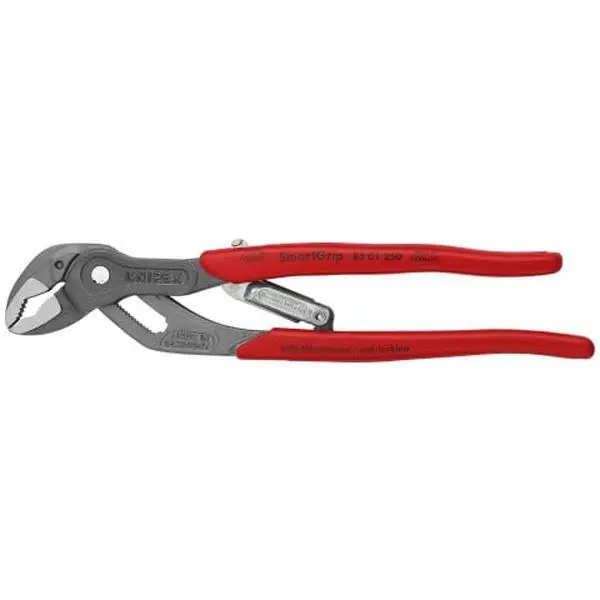 KNIPEX (85 01 250 US) SmartGrip Water Pump Pliers - Automatic Adjustment, 1-Hand Operation, Frequent Changeovers, Low Hand Force, No Slipping, Manufacturer Warranty, Works in Different Sizes, One-Hand Operation