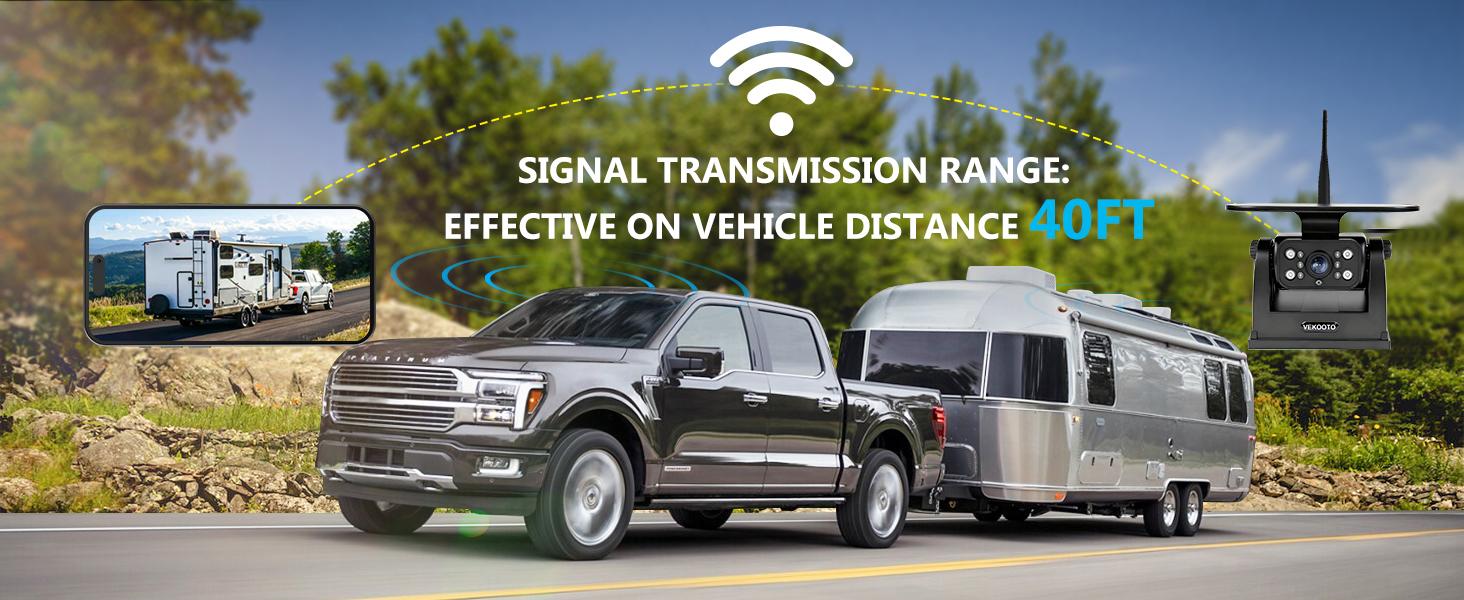 VEKOOTO MZ6 WiFi Magnetic Solar Backup Camera 10500mAh Rechargeable Battery Wireless for Truck RV Trailer Car Easy Hitching Gooseneck Horse Boat Travel Trailer Fifth Wheels RV Camper Reverse for iPhone iPad Android Metal Digital Mount Safety Waterproof Ou