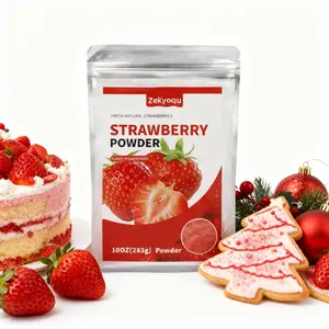 Strawberry powder, 10oz, non-freeze-dried, fruit powder, additive-free, suitable for baking, cooking, beverages, flavoring, smoothies, ice cream, cakes, Christmas dessert flavoring powder, and baking coloring powder.