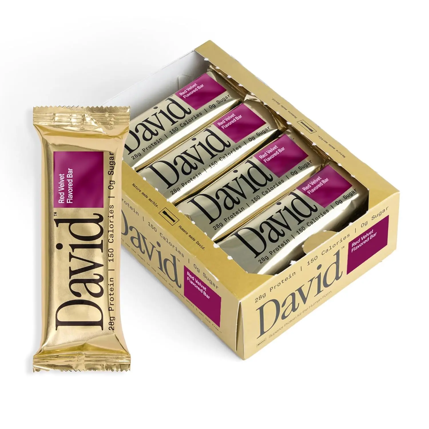 High Protein Bars - 0g of Sugar, Low Carb, Gluten Free - 28g of Protein, 150 Calories - On-The-Go Snack - Red Velvet, Pack of 12