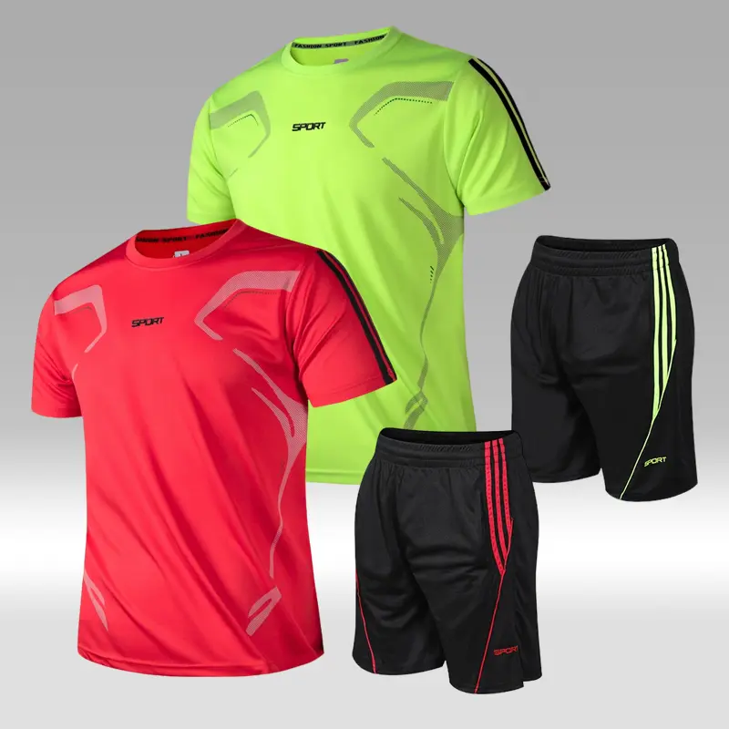 Men’s 2-Piece Gym Set – Breathable Athletic T-Shirt & Shorts, Lightweight Workout Outfit