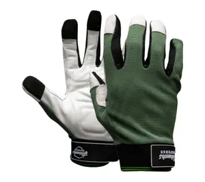 Farmer's Defense Rugged Guard Leather Gloves - Forest Green