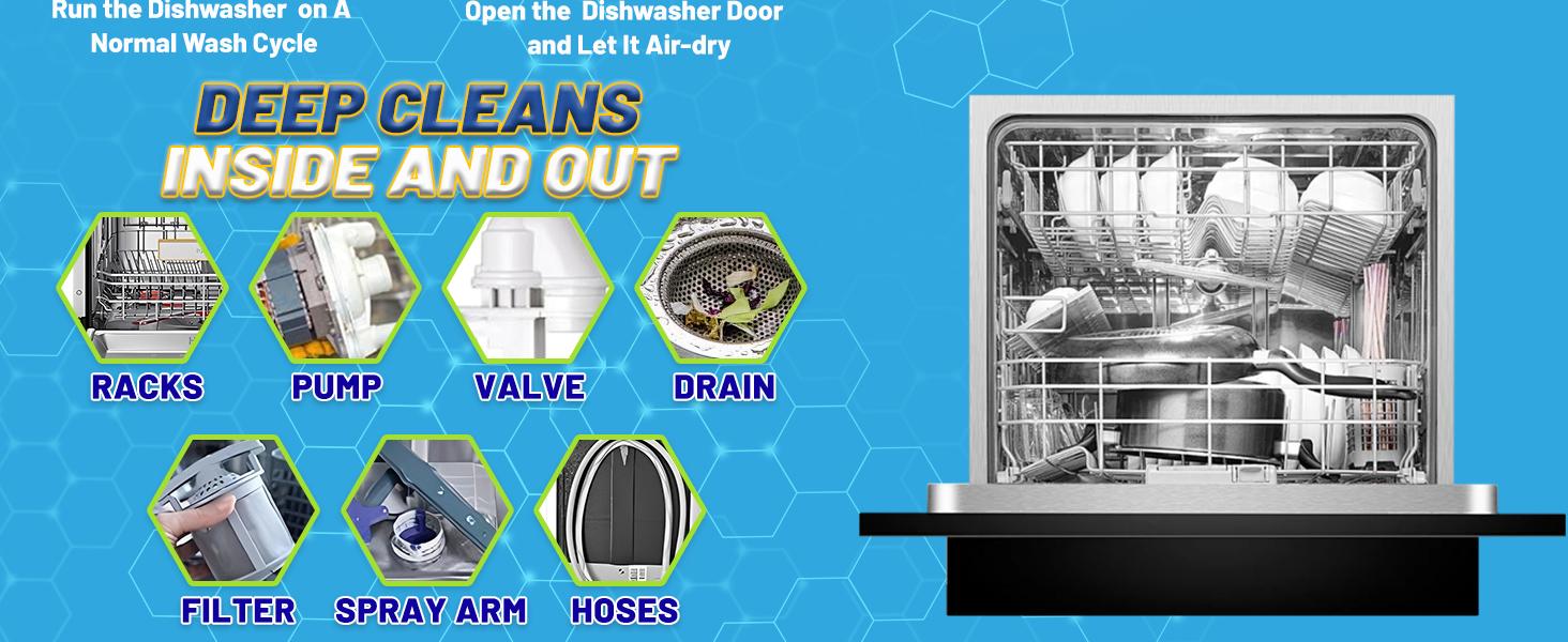 BUBCLEAN Dishwasher Cleaner 24 Tablets Descaler Pods for GE Bosch Frigidaire LG Samsung Whirlpool KitchenAid Kenmore Maytag Amana with Citric Acid 12 Month Supply BUBCLEAN Dishwasher Cleaner 24 Tablets Descaler Pods for GE Bosch Frigidaire LG Samsung Whirlpool KitchenAid Kenmore Maytag Amana with Citric Acid 12 Month Supply