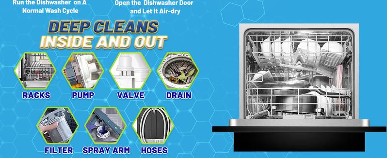 BUBCLEAN Dishwasher Cleaner 24 Tablets Descaler Pods for GE Bosch Frigidaire LG Samsung Whirlpool KitchenAid Kenmore Maytag Amana with Citric Acid 12 Month Supply BUBCLEAN Dishwasher Cleaner 24 Tablets Descaler Pods for GE Bosch Frigidaire LG Samsung Whirlpool KitchenAid Kenmore Maytag Amana with Citric Acid 12 Month Supply