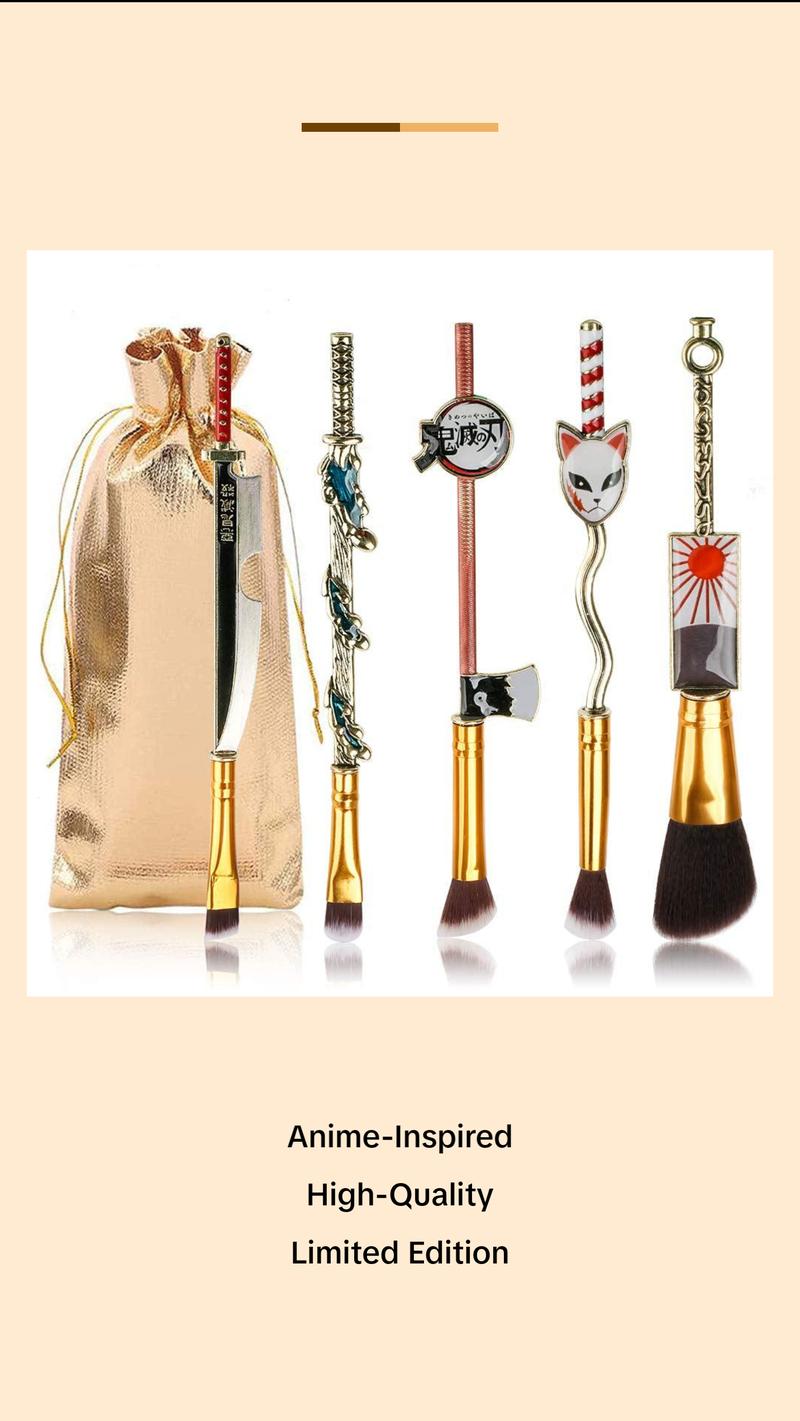 5Pcs Nezuko Makeup Brush Set